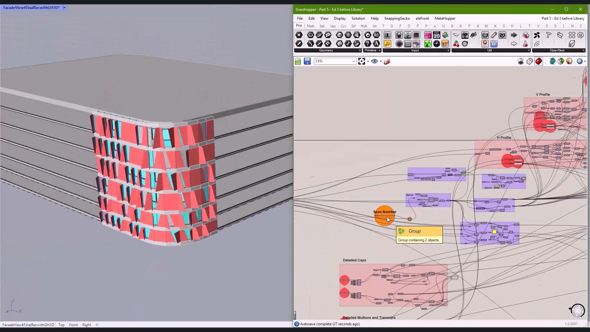 Scott head quarter data management: Parametric facade Detail Design