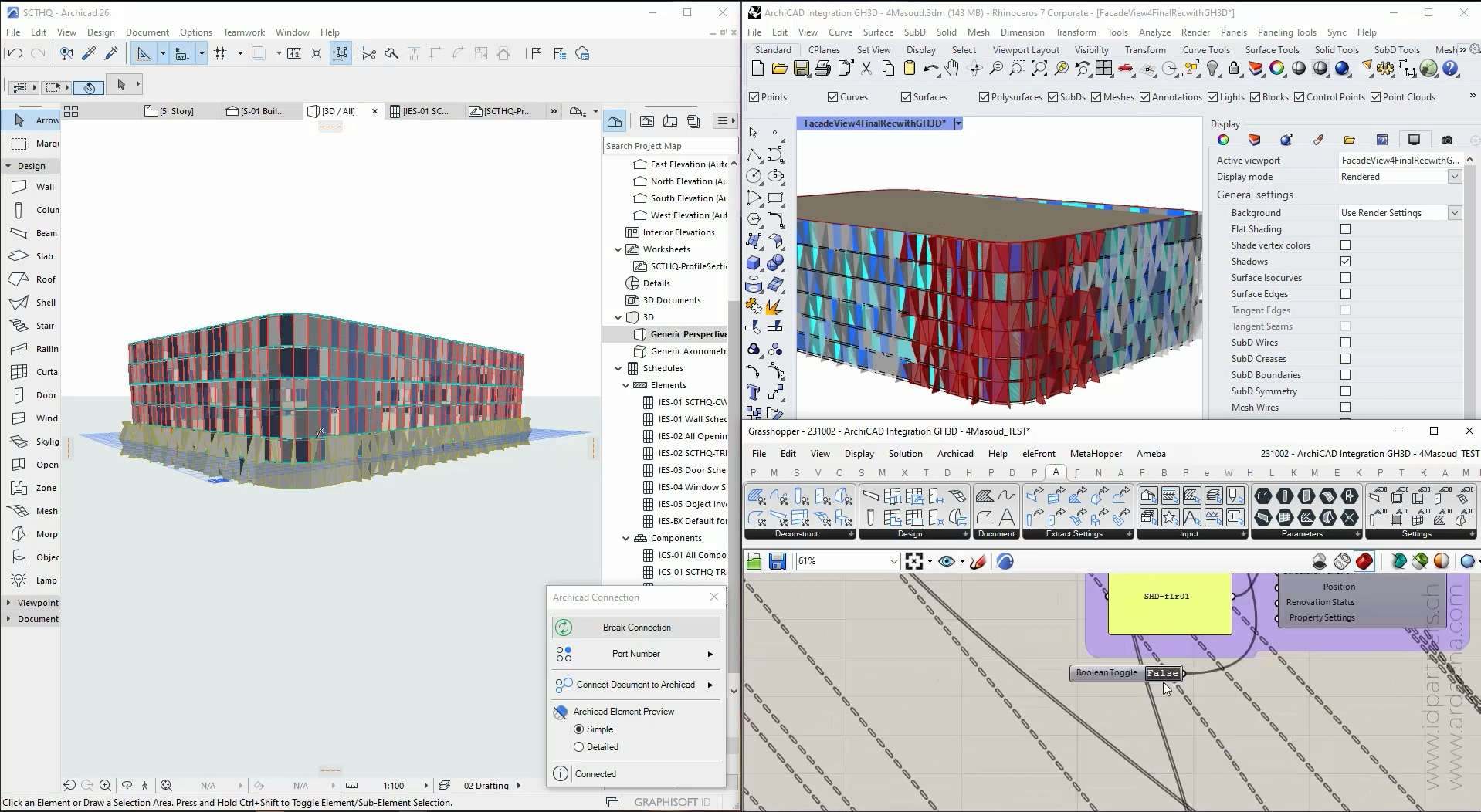Scott head quarter data management: Link to ArchiCAD